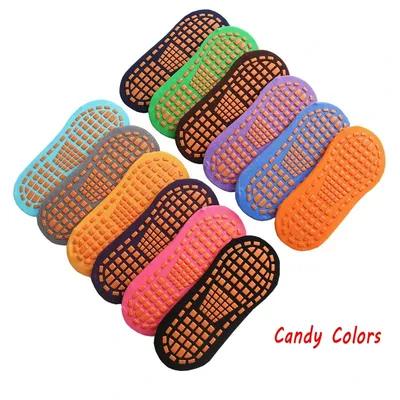 10 Pairs Kids Adults Anti-Slip Socks Parent-Child Trampoline Sock Cotton Children Socks Sports Boys