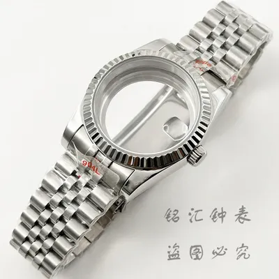 36MM/40MM NH35 Sliding Lock Stainless Steel Strap Sapphire Crystal Watch Case For NH34 NH35 NH36