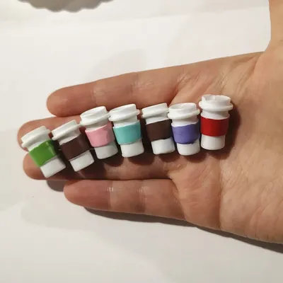 10pcs Cute Mini 1:12 Scale Model Dollhouse Miniature Coffee Cup Mugs Pretend Kitchen Doll House Food
