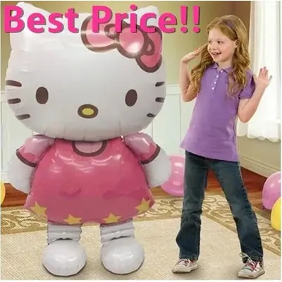 1PC 116X65CM Hello Kitty doll Birthday Party Wedding Decorations Supplies Baby Shower Aluminum Foil