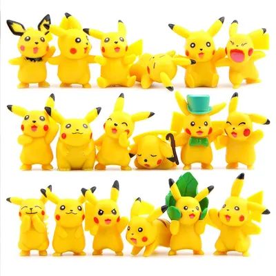 Pokemon Pikachu 18pcs/Set Anime Action Figure PVC Toys for Children