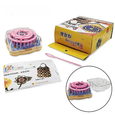 Loom Flower Pattern Maker Wool Yarn Needle Knitting Machine Sewing Tools Crochet Hook Set DIY