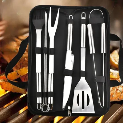 Stainless steel oven set barbecue combination tool outdoor BBQ barbecue set barbecue set storage