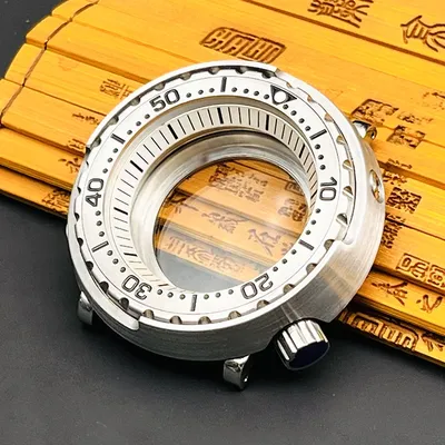 47mm Mod Tuna Canned Watch Cases fits NH35 NH36 7S 4R Japan Movement Transparent Case back SRPE Men NH35 Diving Tuna Case