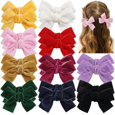 10pcs/20pcs Hair clip hair accessories girls multi-color clip girls 3-inch hair bow metal hair clip bar baby girls factory