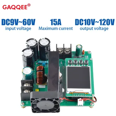 900W 15A Boost Converter DC-DC 9V~60V to 10V-120V LCD Display Control Step Up Module High Precise