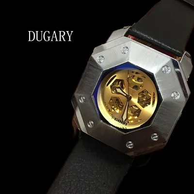 DUGARY automatic mechanical watch hollow football design waterproof For Men Fashion Luminous Wristwatch Relogio Masculino Clock