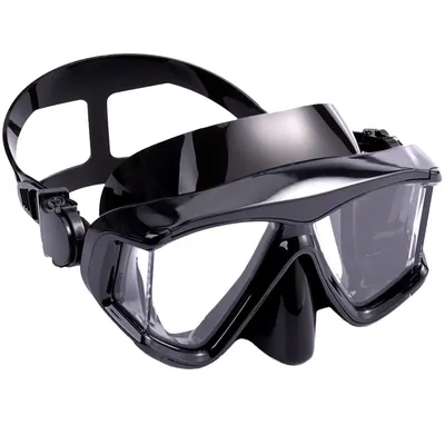 Diving Mask Snorkel Swimming Goggles Scuba Silicone Skirt 3 Windows Anti-Fog Anti-Leak Wide View