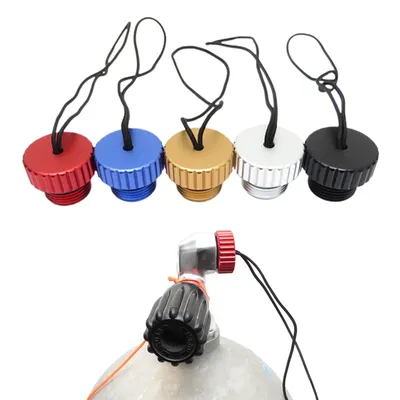 Scuba Diving DIN Tank Valve Threaded Cover Aluminum Dust Plug Protection Cap Multicolor Dustproof