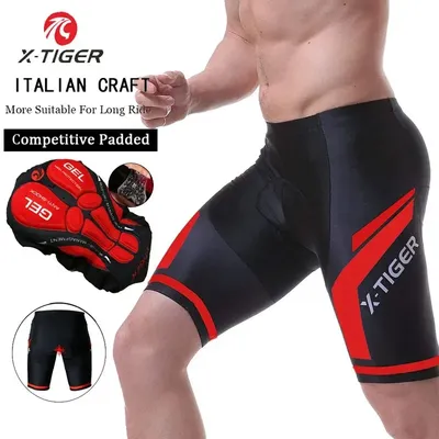 X-TIGER Cycling Shorts Men Gel Pad Bicycle Clothes MTB Road Bike Pants Anti-slip Leg Grips Bike
