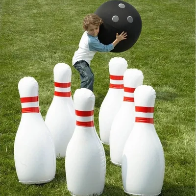 Giant Inflatable Bowling Set For Kids Adults Outdoor Sports Toys Family Lawn Yard Games Parent Child