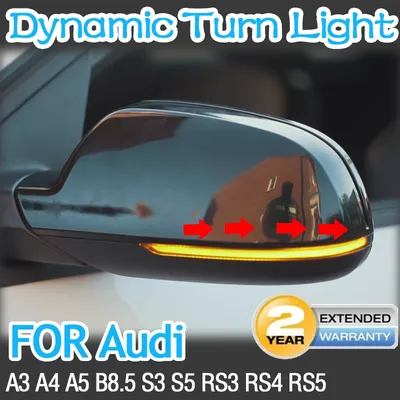 for Audi A4 A5 S5 B8.5 RS5 RS4 Dynamic Scroll LED Turn Signal Light Sequential Rearview Mirror