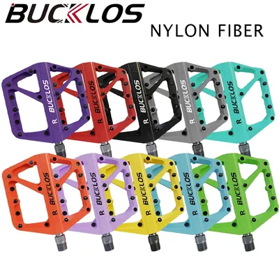 BUCKLOS Nylon Bicycle Pedal Anti-slip Mountain Bike Pedals Dustprood Waterproof Seal Bearing Pedal