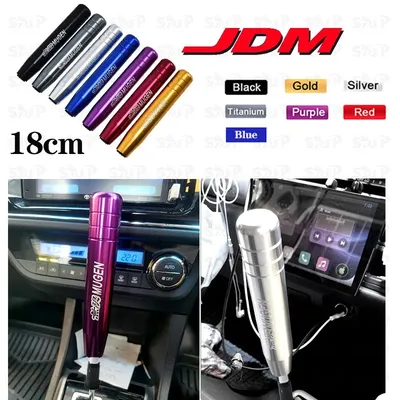 Universal Auto JDM 18cm Length Aluminum Gear Shift Knob Racing Car Shift Gear Knob MUGEN