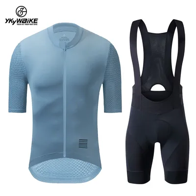 YKYWBIKE Cycling Jersey Set classic MTB Cycling Bib Shorts Kit Reflective Custom Bike Clothes