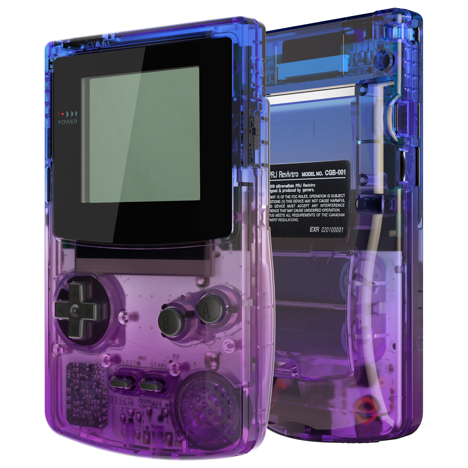 eXtremeRate IPS Ready Upgraded Gradient Full Housing Cover Shell with Buttons for Gameboy Color for GBC - Fit for GBC OSD IPS
