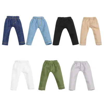 For 1/12 BJD Doll Clothes Fashion Jeans Casual Pants OB11 Clothes Trousers Girl Dress Up Toys Toys