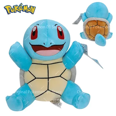New Original Pokemon Plush Toy Squirtle Soft Throw Pillow Stuffed Animal Kawaii Anime Dolls Birthday