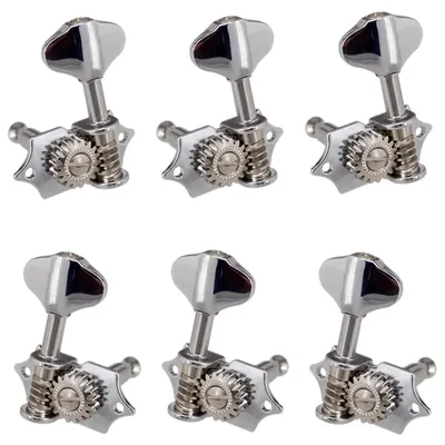 3L3R 6Pcs 1:18 Guitar String Tuning Pegs Tuner Machine Heads Knobs Tuning Keys for Acoustic or