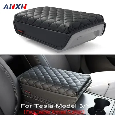 For Tesla Model Y Juniper 2025 Model 3 Highland Armrest Cover Cushion Anti-scratch PU Leather Pad Console Protector Accessories