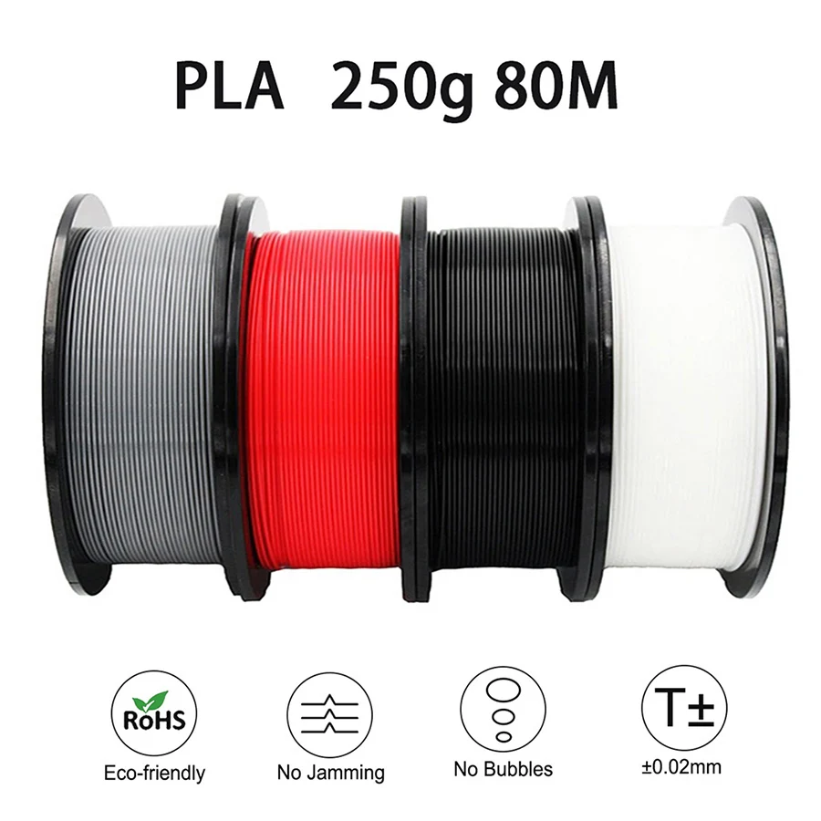 Easythreed 3D Printing Filament PLA 250g Length 80M Diameter 1.75mm FDM Printer Material
