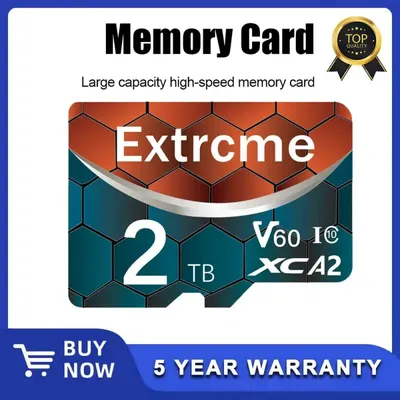 Micro TF SD Card 2TB 1TB New Original 128GB 64GB 512GB 256GB Memory Card A2 V60 Class10 TF Flash