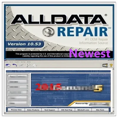 Newest offline Alldata Repair Software 10.53v + mitchel l Ond.mand 5 software Latest Offline