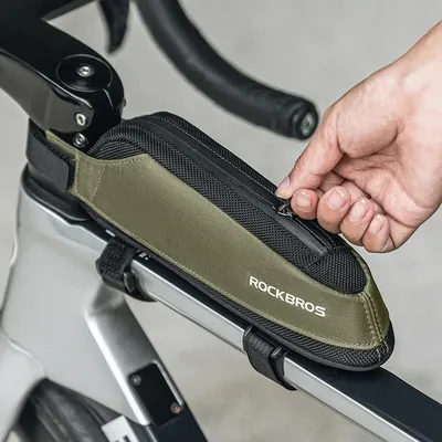 ROCKBROS Bicycle Bag Portable Cycling Top Bottom Tube Bag MTB Road Phone Tool Bag Reflective