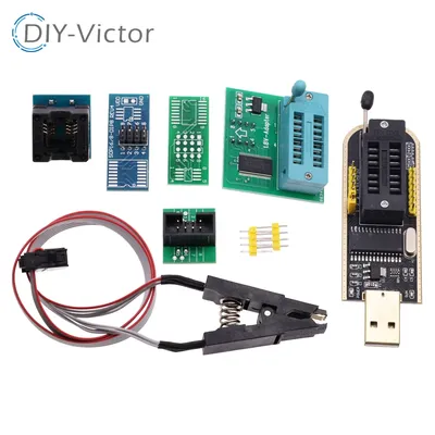 I21 CH341A 24 25 Series EEPROM Flash BIOS USB Programmer Module + SOIC8 SOP8 Test Clip For EEPROM