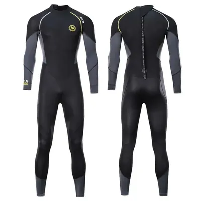 1.5mm Men's Long Wetsuit SBR Neoprene Material Warm Fleece Lining Outdoor Swimming Kayaking Surfing