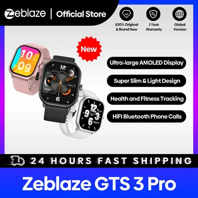 New Zeblaze GTS 3 Pro Voice Calling Smart Watch Ultra-big HD AMOLED Screen Health and Fitness Tracking Smartwatch for Men Women