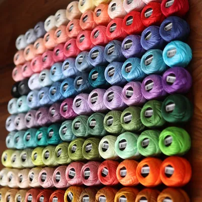 Rhapsody #8 Size 12 Balls Set Mercerized Egyptian Pearl Cotton Crochet Thread Craft Embroidery