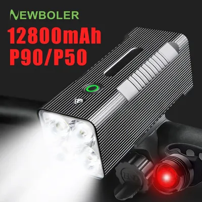 10000mAh Bike Light front USB Rechargeable 12800mAh Bike Headlight 4P90 4P50 LED Super Bright