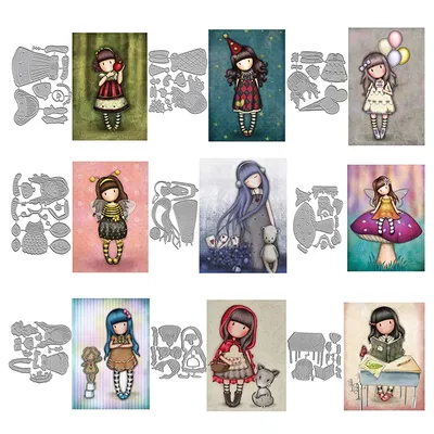 Little Girl Cutting Die Craft Metal Die-cuts Scrapbooking Embossed Paper Card Photo Album Stencil