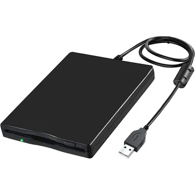 USB Floppy Disk Reader Drive 3.5" External Portable 1.44 MB FDD Diskette Drive for Mac Windows