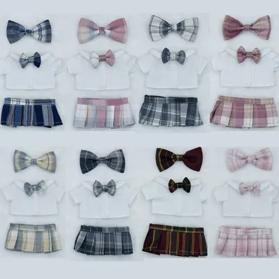 Style Doll Clothes for 10/15/20cm Idol Doll Outfit Accessories College skirt Dress for Super Star Dolls Toys Collection Gift
