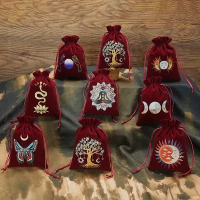 1pc Velvet Drawstring Tarot Card Storage Bag,Jewelry,Cosmetic,Travel Gift Bag, for Holding Healing