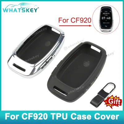 WhatsKey CF920 LCD Smart Remote Car Key Cover TUP Cover Case Protector With Chain CF920 Key for