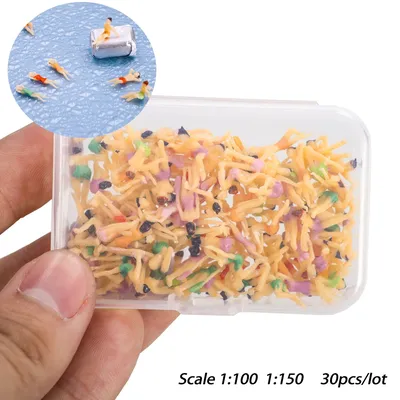 Scale 1:50-1:150 Miniature Swim People Model Material Figures For Beach Sand Table Landscape Scene Layout Diorama Kits 30PCS