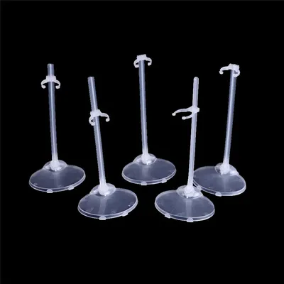 5 Pcs Plastic Doll Stand Figure Display Holder Model Furniture Accessories For 1/6 Doll House Decor