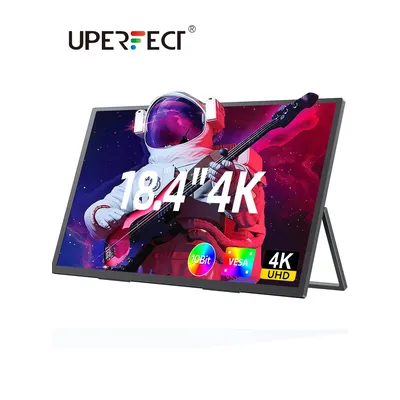 UPERFECT 18.4 Inch 4K UHD Portable Gaming Monitor HDR 3MS FreeSync IPS HDR Computer Display Bulit in Dual Speakers VESA OSD Menu