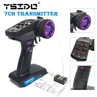 YSIDO 2.4G YS4 4Ch YS7 7CH Remote Control Digital Radio Transmitter with Receiver for 1/10 1/8 Crawler Controller RC Boat Car