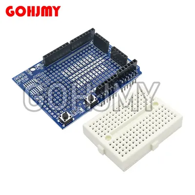 1pcs/lot UNO Proto Shield prototype expansion board with SYB-170 mini bread board based For ARDUINO