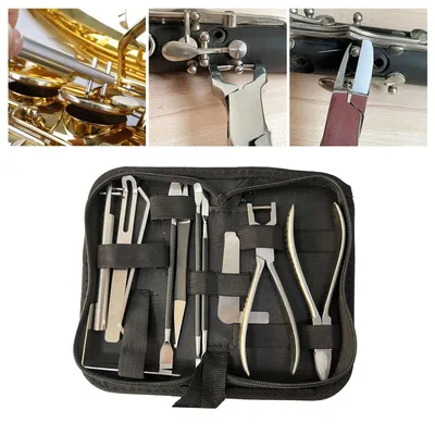 12Pcs Professional Saxophone Repair Tool Adjusting Spring Hook Woodwind Maintenance Tool for Sax