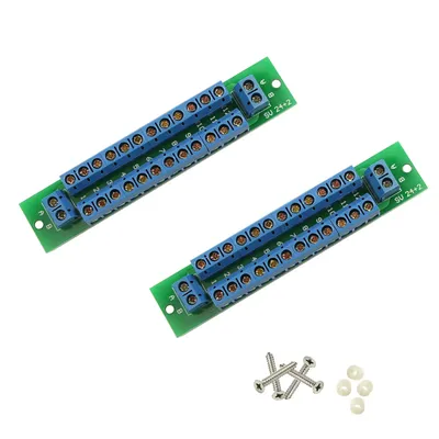 Evemodel 2 Units Double-Layer Power Distribution Board 2 Inputs 2 X 13 Outputs for DC AC Voltage