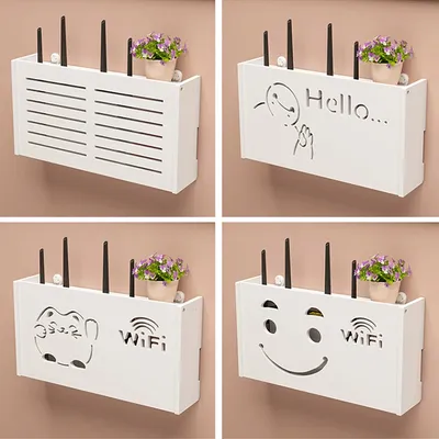 New Wireless Wifi Router Storage Box Living Room Socket Wifi Decoration Wall-mounted TV Set-top Box