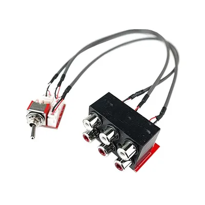 DLHiFi Two Ways Dual Channel Stereo RCA 1 In 2 Out Or 1 Out 2 In AV Audio Signal Source Select Switching Board + Cable