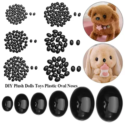 20/50pcs Crafts Plastic Oval Noses For Plush Dolls Toys For DIY Bear Animals Buttons Toys DIY Doll Safety Noses Accessories
