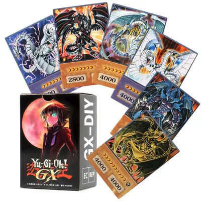DIY 100PCS Yu-Gi-Oh GX Anime Style Cards E-HERO Yugioh GX Classical Proxy Card Kids Gift