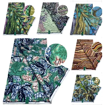 Grand Super Fabric 100% Cotton African Wax Fabric Wax Print Ankara For Sewing Dress 6yards African